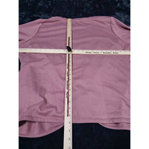 LOFT Plus 20/22 Sweatshirt Women's Pink Knot Embellishments - Picture 6 of 6